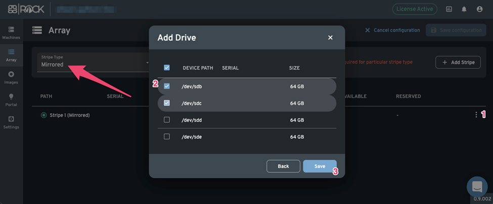 Configure the ggRock Array